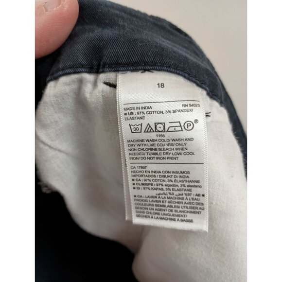 Old Navy Womens Boot-Cut Black Pants Size 18 Cotton & Spandex Blend - Picture 5 of 5